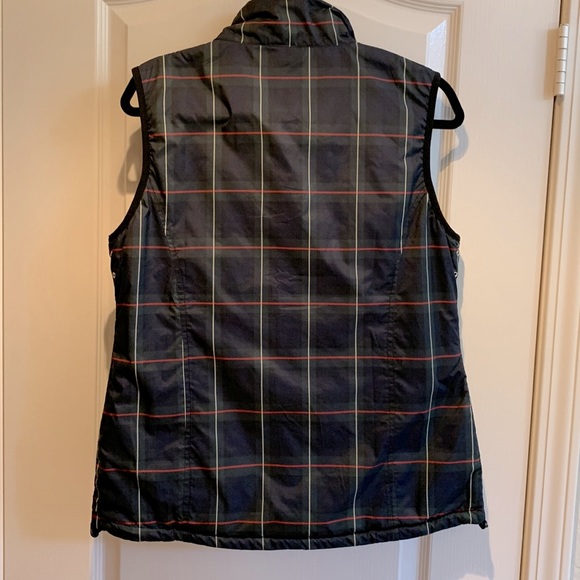 Golfino Reversible Vest--Green/Navy Tartan Plaid/Black Size 12 Never Worn - Picture 2 of 14